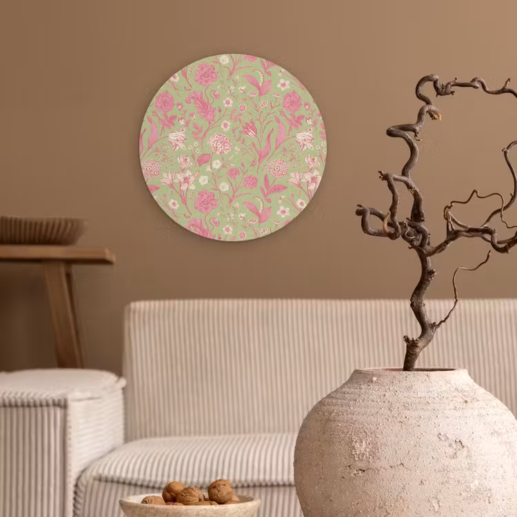 Classic - Pink - Mint Wandcirkel plexiglas klein 852 -sfeer1