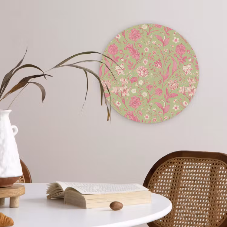 Classic - Pink - Mint Wandcirkel plexiglas klein 852 -sfeer4