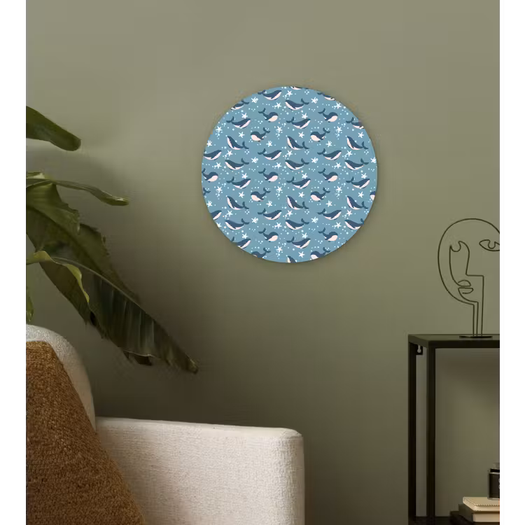 Klein - Oceaan - Walvis - Zeester Wandcirkel plexiglas klein 852 -sfeer3