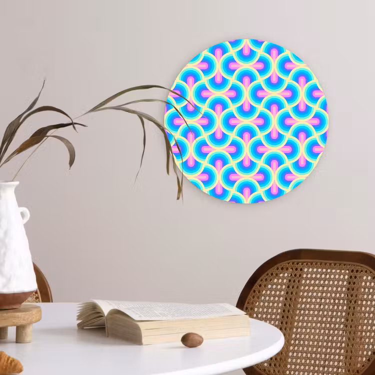 Cirkels - Neon - Bogen Wandcirkel plexiglas klein 852 -sfeer4