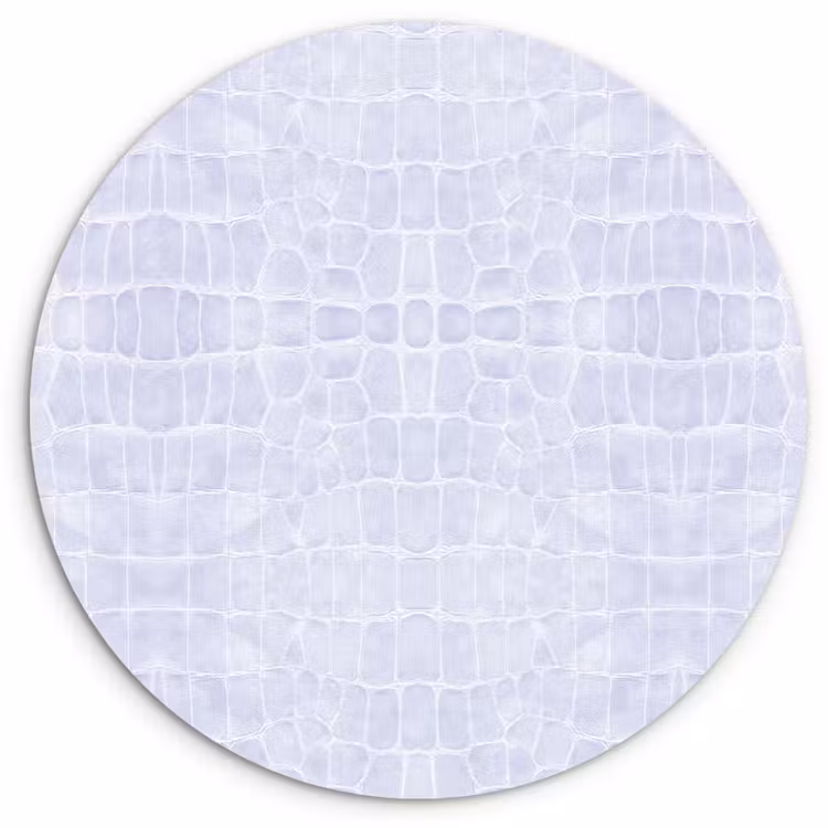 Krokodil - Leer - Lila - Paars Wandcirkel plexiglas klein 852 -3d