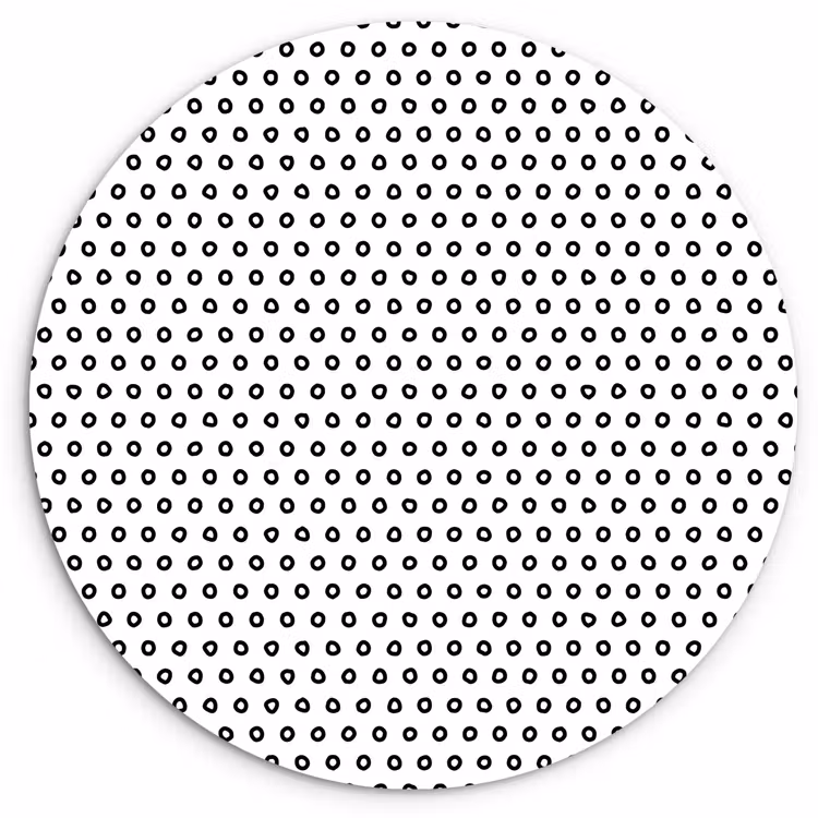 Rondjes - Zwart - Stippen Wandcirkel plexiglas klein 852 -3d