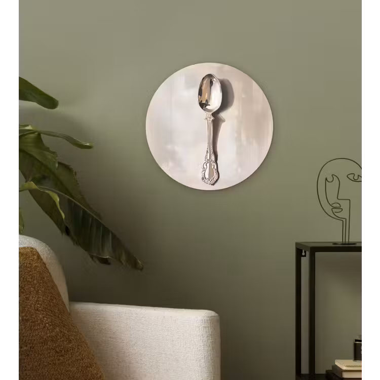 Lepel - Verf - Zilver Wandcirkel plexiglas klein -sfeer3