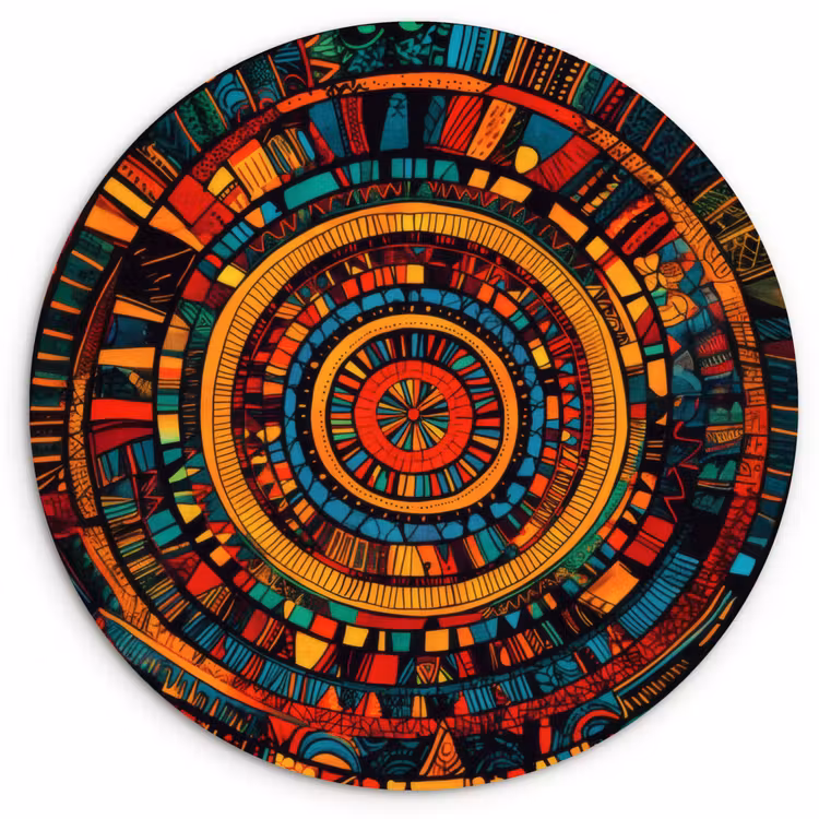 Mandala - Cirkels - Patronen Wandcirkel plexiglas klein -3d