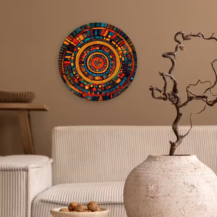 Mandala - Cirkels - Patronen Wandcirkel plexiglas klein -sfeer1