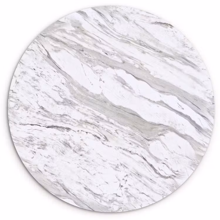 Marmer - Wit - Grijsgroen Wandcirkel plexiglas klein 852 -3d