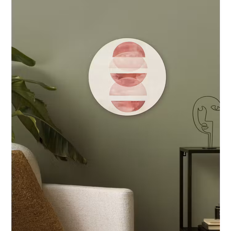 Minimalistisch - Cirkels - Roze Wandcirkel plexiglas klein -sfeer3