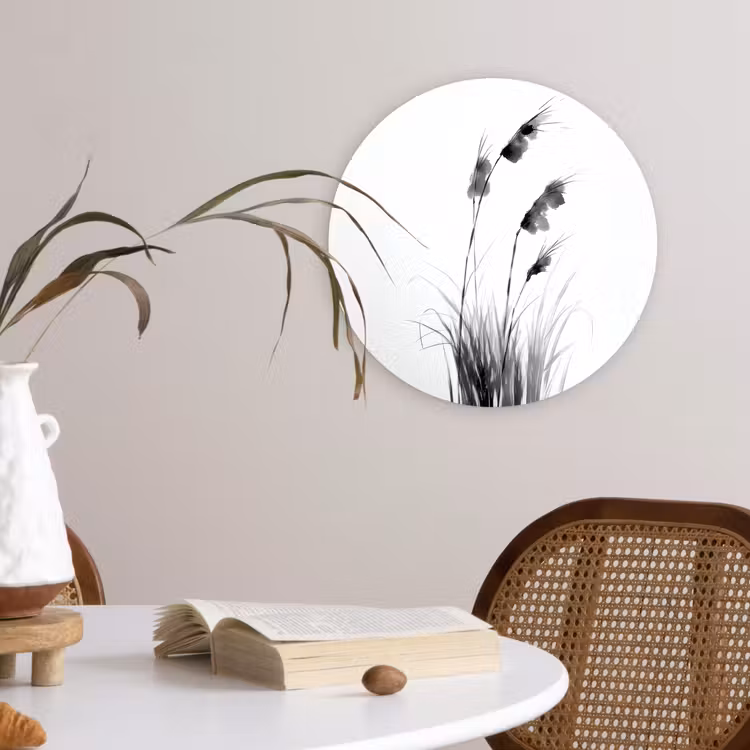 Minimalistisch - Stelen - Wit Wandcirkel plexiglas klein -sfeer4