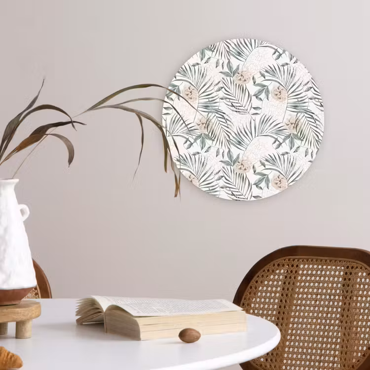 Monstera - Palmblad - Jungle - Tropisch Wandcirkel plexiglas klein -sfeer4
