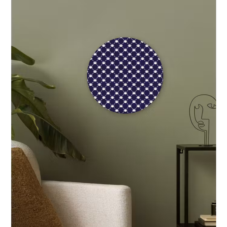 Oceaan - Schelp - Blauw - Wit Wandcirkel plexiglas klein 852 -sfeer3