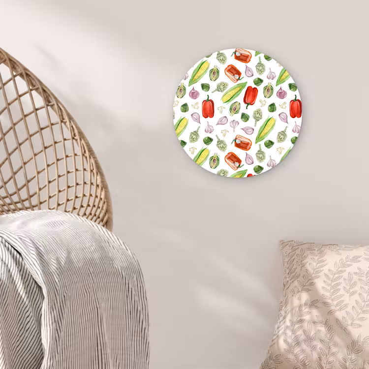 Paprika - Mais - Oost Wandcirkel plexiglas klein 852 -sfeer5