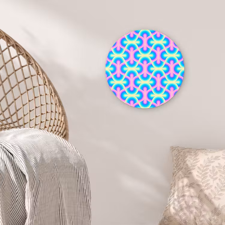 Regenboog - Neon - Kleuren Wandcirkel plexiglas klein 852 -sfeer5