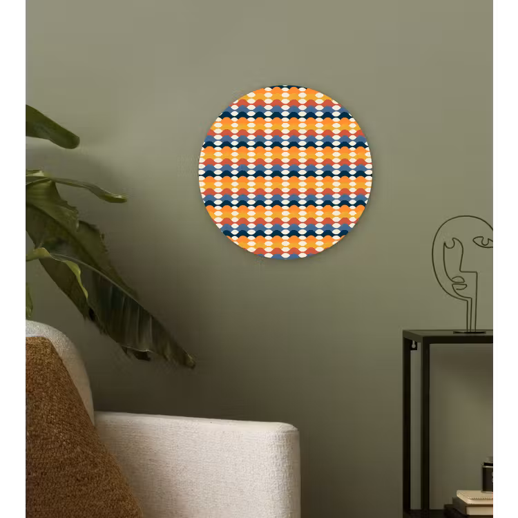 Retro - Disco - Golven Wandcirkel plexiglas klein 852 -sfeer3