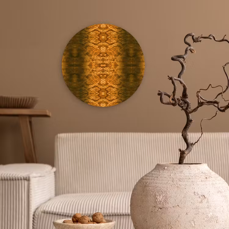 Slang - Boa - Amber Wandcirkel plexiglas klein 852 -sfeer1