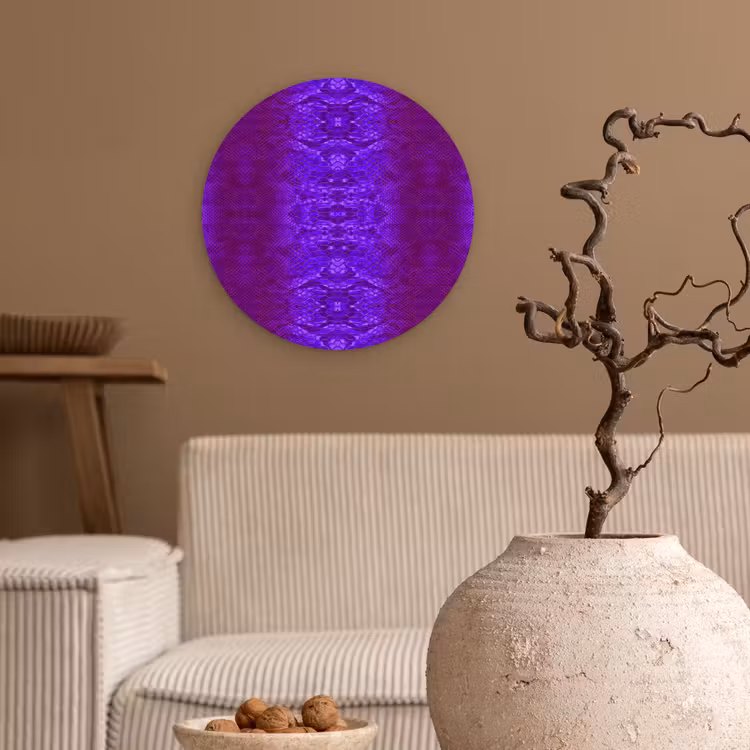 Slang - Boa - Paars Wandcirkel plexiglas klein 852 -sfeer1