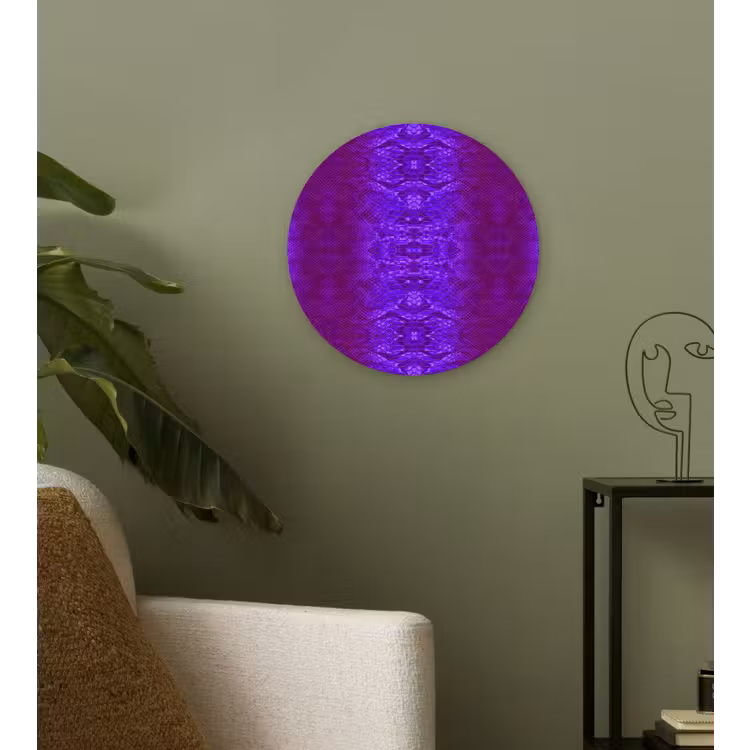 Slang - Boa - Paars Wandcirkel plexiglas klein 852 -sfeer3