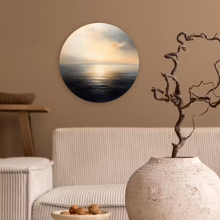 Zon - Horizon - Zee Wandcirkel plexiglas klein -sfeer1