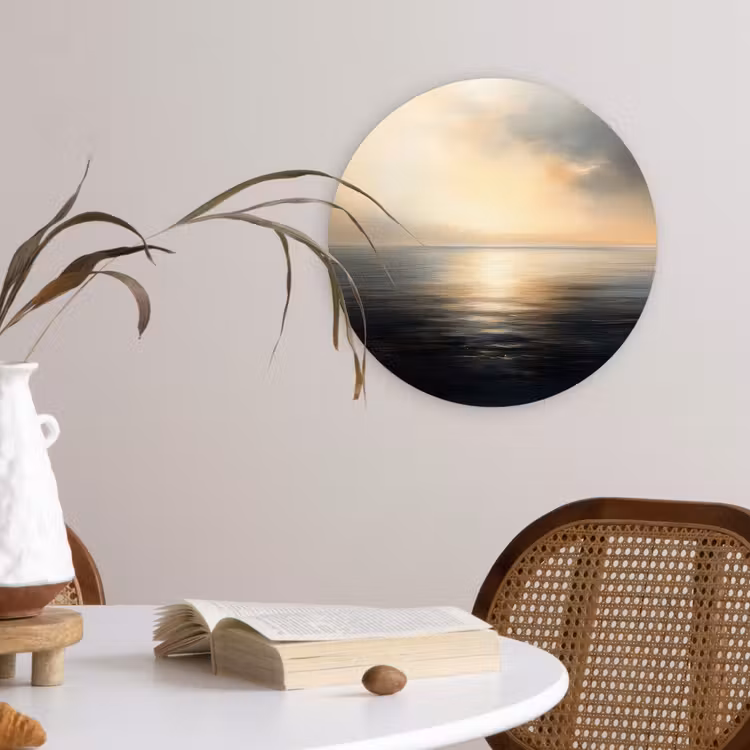 Zon - Horizon - Zee Wandcirkel plexiglas klein -sfeer4
