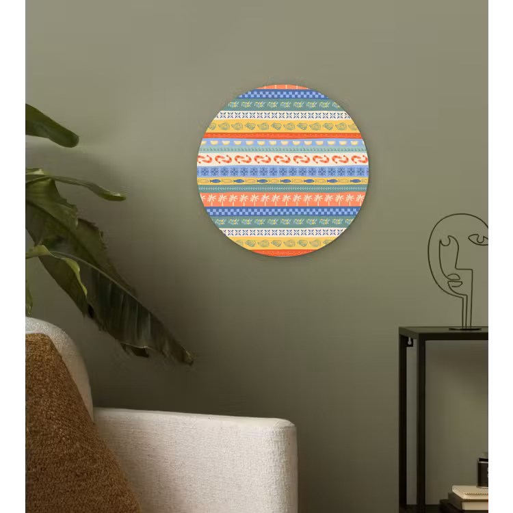 Zee - Sfeer - Oester - Garnaal Wandcirkel plexiglas klein 852 -sfeer3