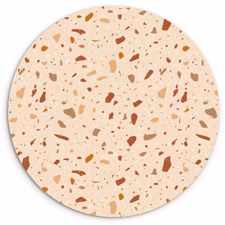Terrazzo - Patroon - Kleurrijk - Steen Wandcirkel plexiglas klein 852 -3d