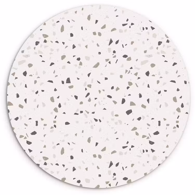 Terrazzo - Patroon - Créme Wandcirkel plexiglas klein 852 -3d