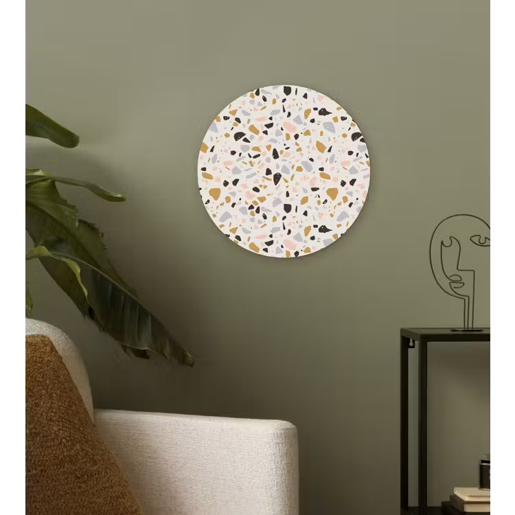 Terrazzo - Patroon - Neutraal - Zacht - Multi Wandcirkel plexiglas klein 852 -sfeer3