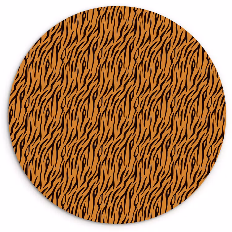 Dier - Oranje - Tijger Wandcirkel plexiglas klein 852 -3d