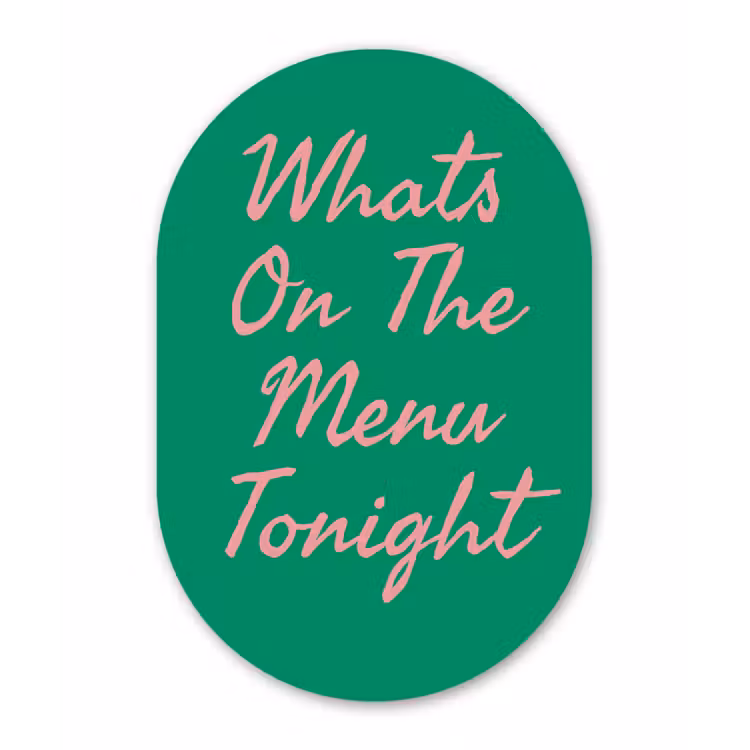 Menu - Quote - Roze Wandcirkel Ovaal Glas middel -3d