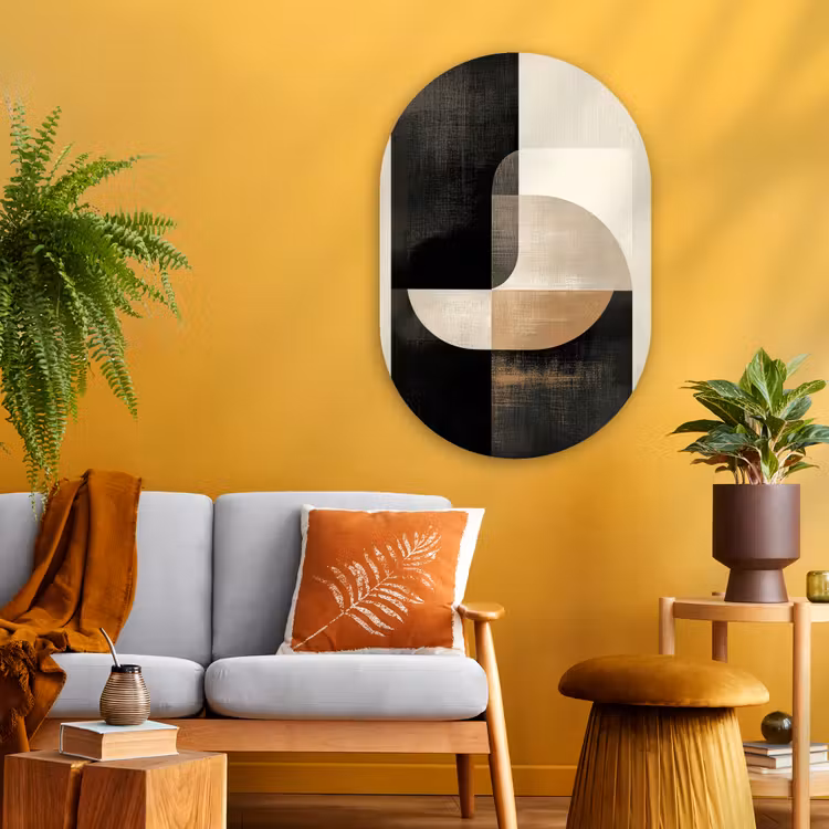 Modern - Vierkant - Vormen Wandcirkel Ovaal Glas middel -sfeer4