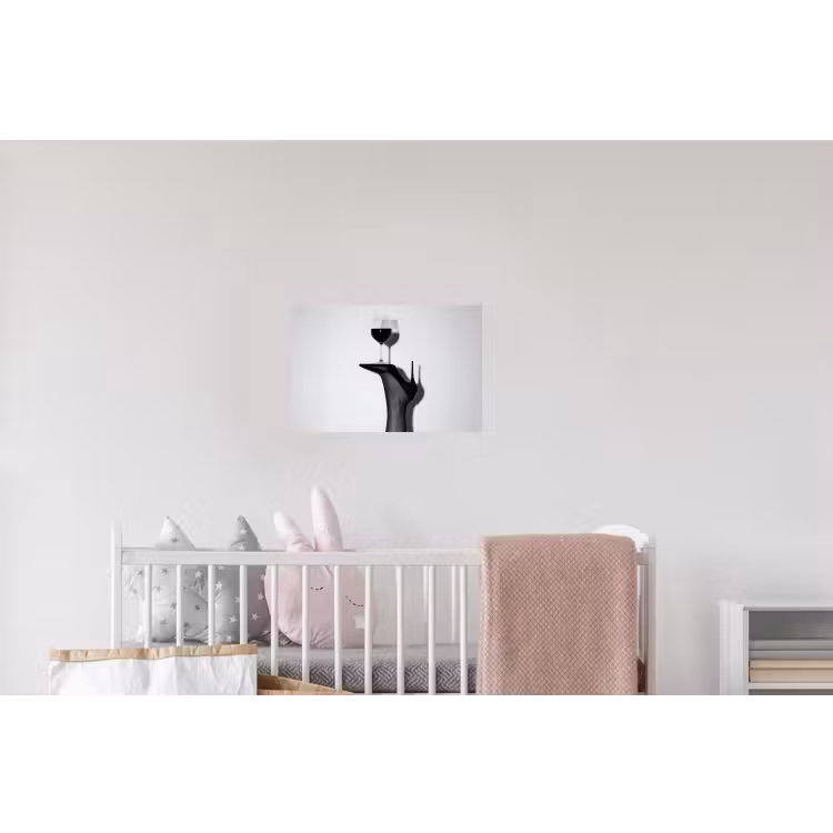 Hak - Wijn - Minimalistisch - Zwart Muursticker klein -kinderkamer