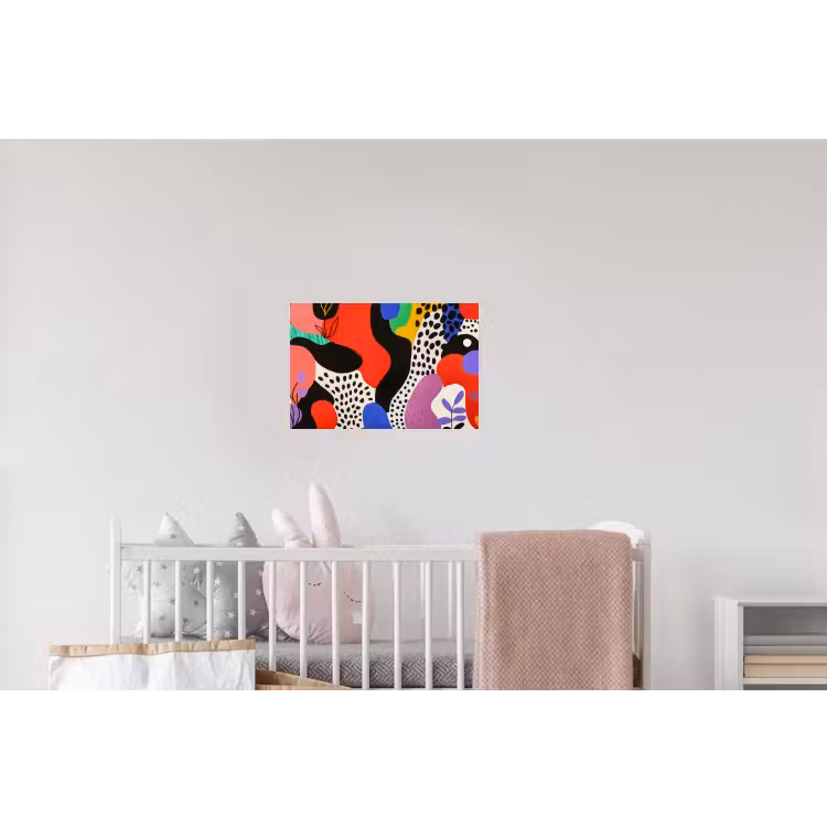 Abstract - Vormen - Kleuren - Stippen Muursticker klein -kinderkamer