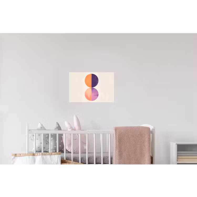 Abstract - Cirkels - Paars Muursticker klein -kinderkamer