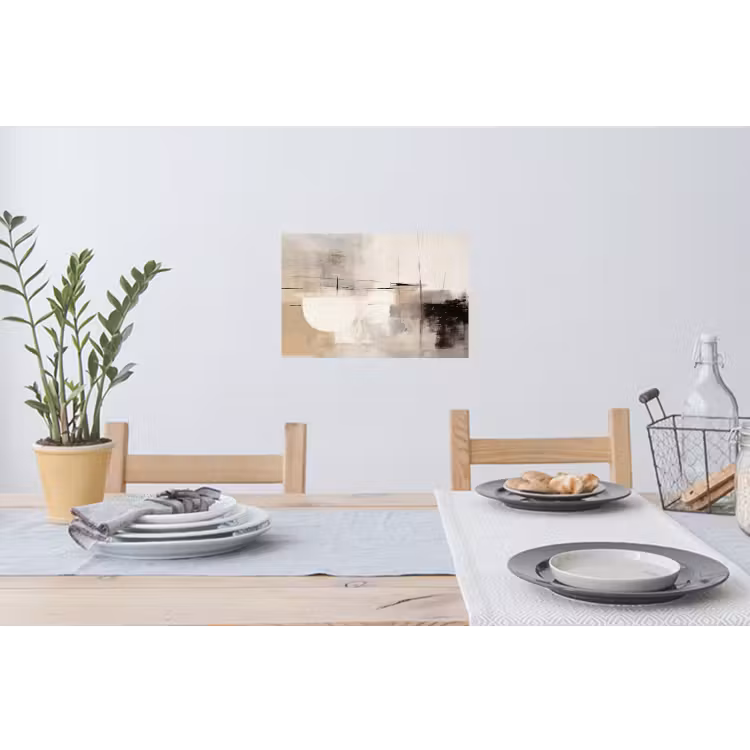 Abstract - Kunst - Grijs Muursticker klein -eettafel