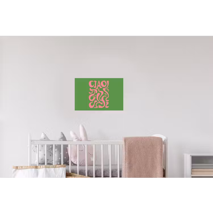 Abstract - Roze - Ciao - Vormen Muursticker klein -kinderkamer