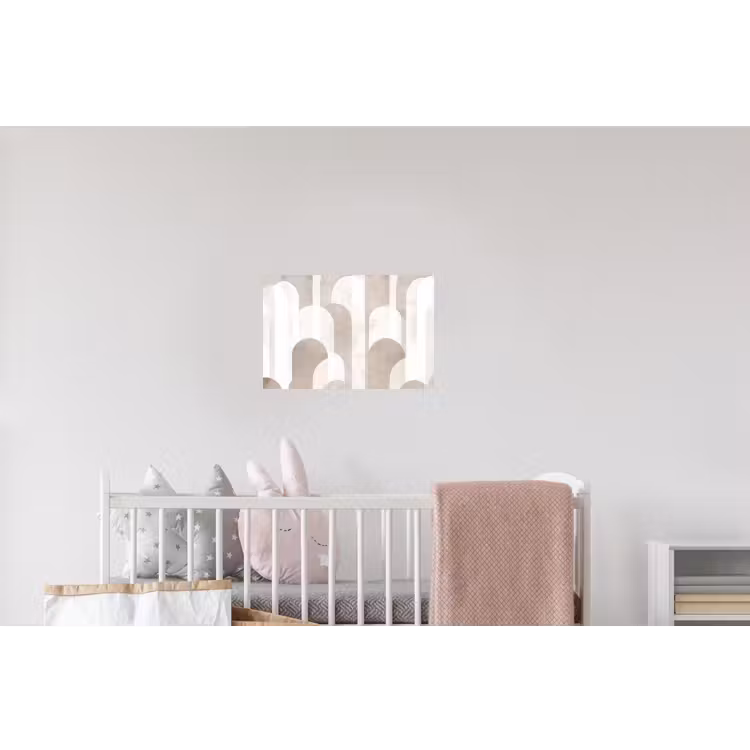 Abstracte bogen - Modern - Beige Muursticker klein -kinderkamer