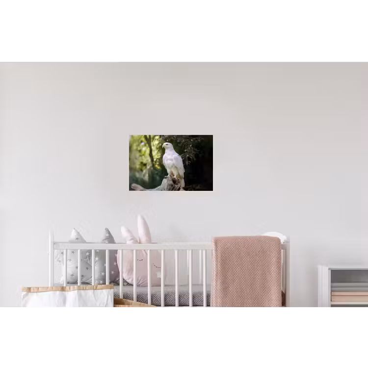 Arend - Hout - Wit - Planten Muursticker klein -kinderkamer