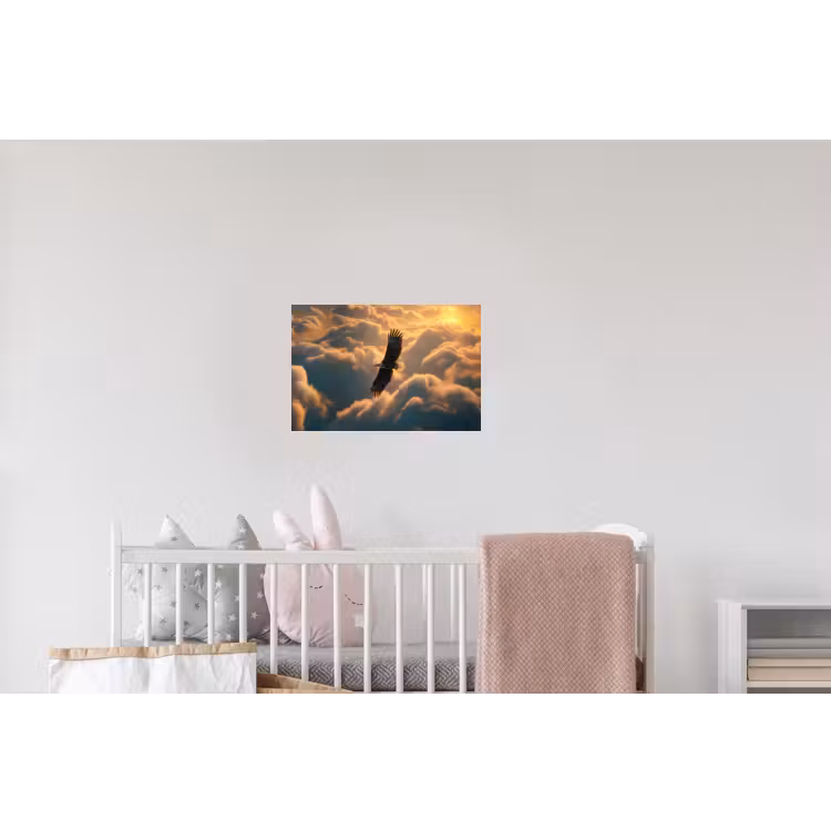 Adelaar - Wolken - Zon Muursticker klein -kinderkamer