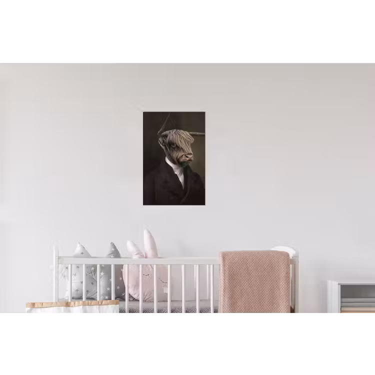 Oude Meesters - Schotse Hooglander - Dieren Muursticker klein -kinderkamer