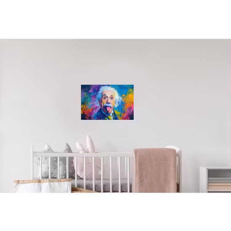Oude man - Expressief - Kleurrijk Muursticker klein -kinderkamer