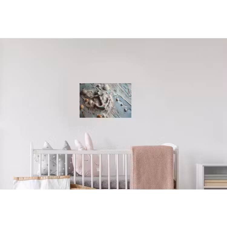 Anker - Hout - Schelpen - Zand Muursticker klein -kinderkamer