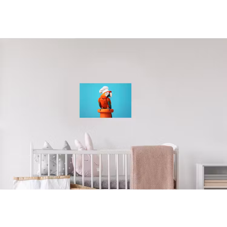 Ara - Koksmuts - Sokkel - Grappig Muursticker klein -kinderkamer