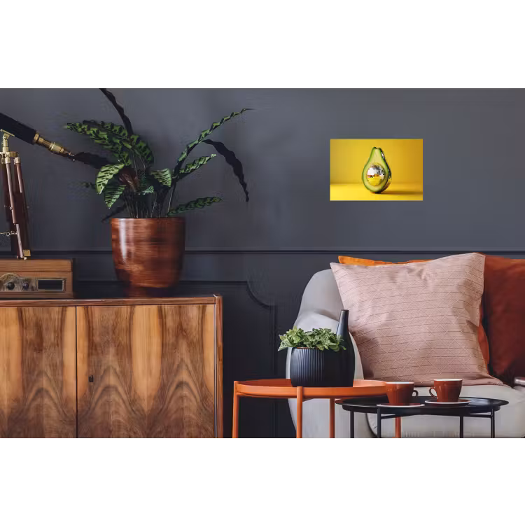 Avocado - Discobal - Geel - Glitter Muursticker klein -kamerbank