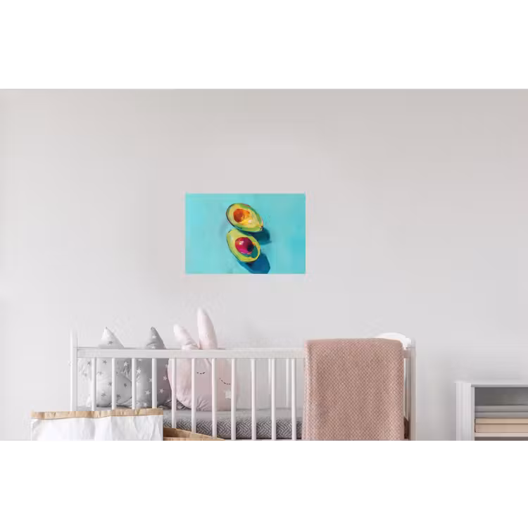 Avocado - Groen - Pit - Schaduw Muursticker klein -kinderkamer
