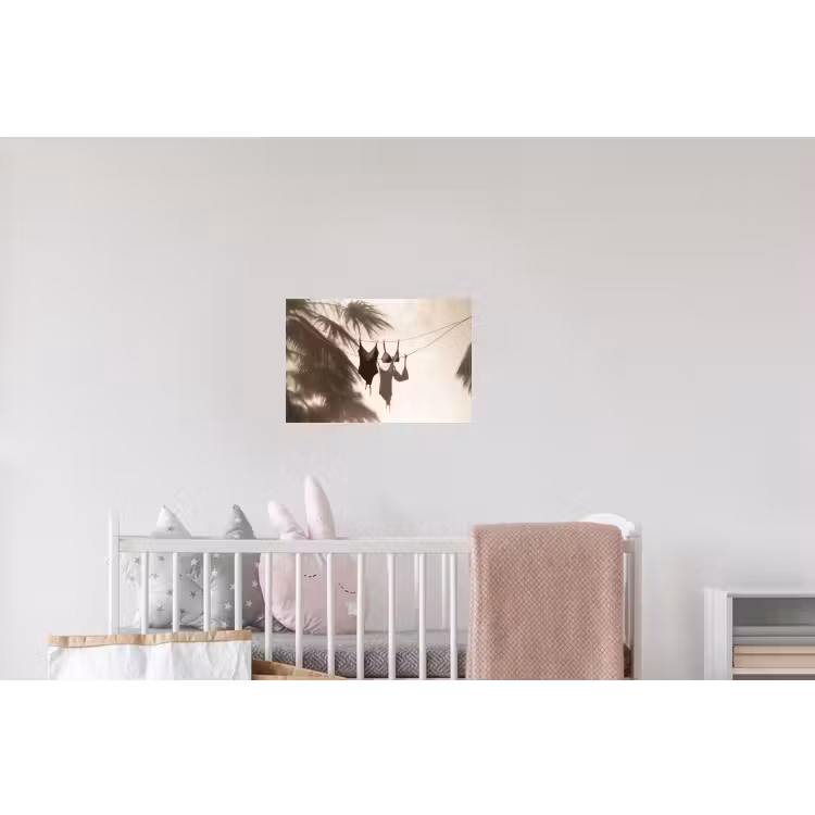 Badkleding - Palmbomen - Schaduw - Tropisch Muursticker klein -kinderkamer