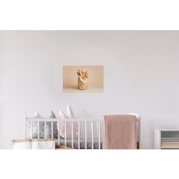 Baguette - Brood - Stokbrood - Beige Muursticker klein -kinderkamer
