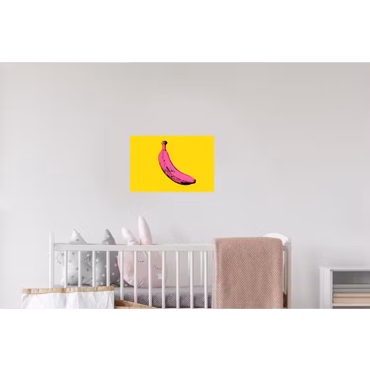 Banaan - Grafisch - Geel Muursticker klein -kinderkamer
