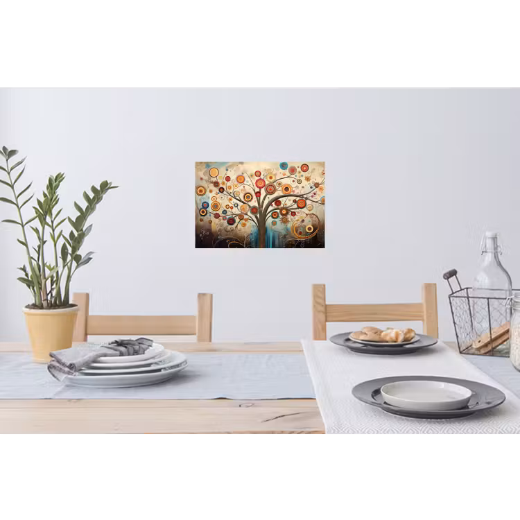 Boom - Tree of life - Kleur Muursticker klein -eettafel
