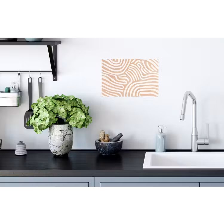 Beige - Aardspatroon Muursticker klein -keuken