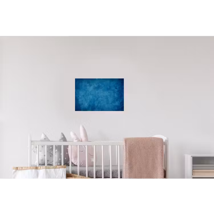 Beton - Blauw - Vintage - Structuur - Industrieel Muursticker klein -kinderkamer