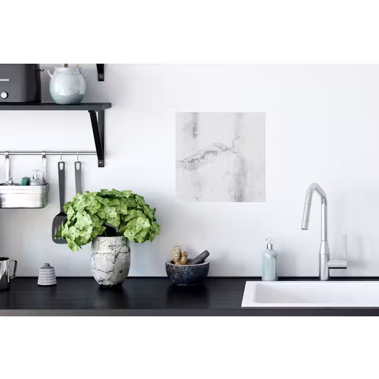Beton - Grijs - Wit Muursticker klein -keuken